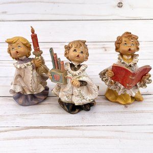 Set of three RARE Vintage Fontanini Italy Choir Alter Boys Figurines Christmas